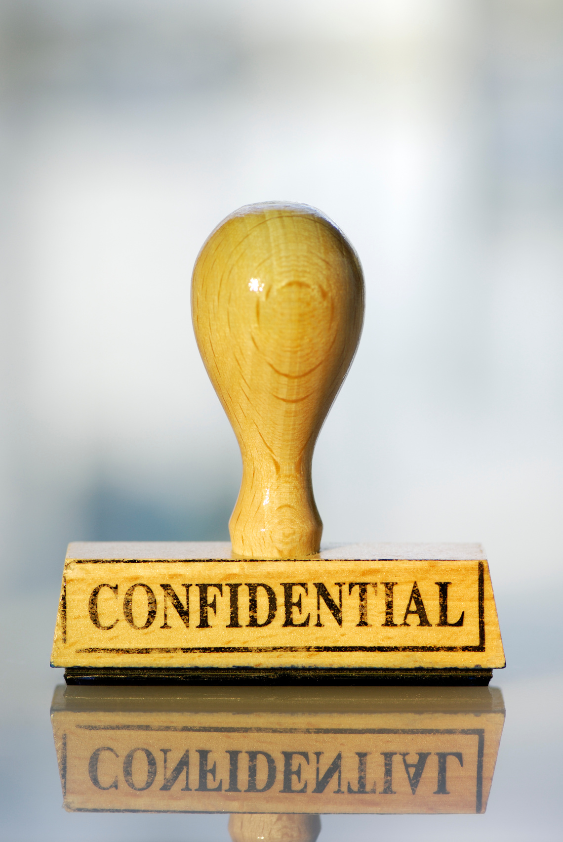 Rubber stamp confidential